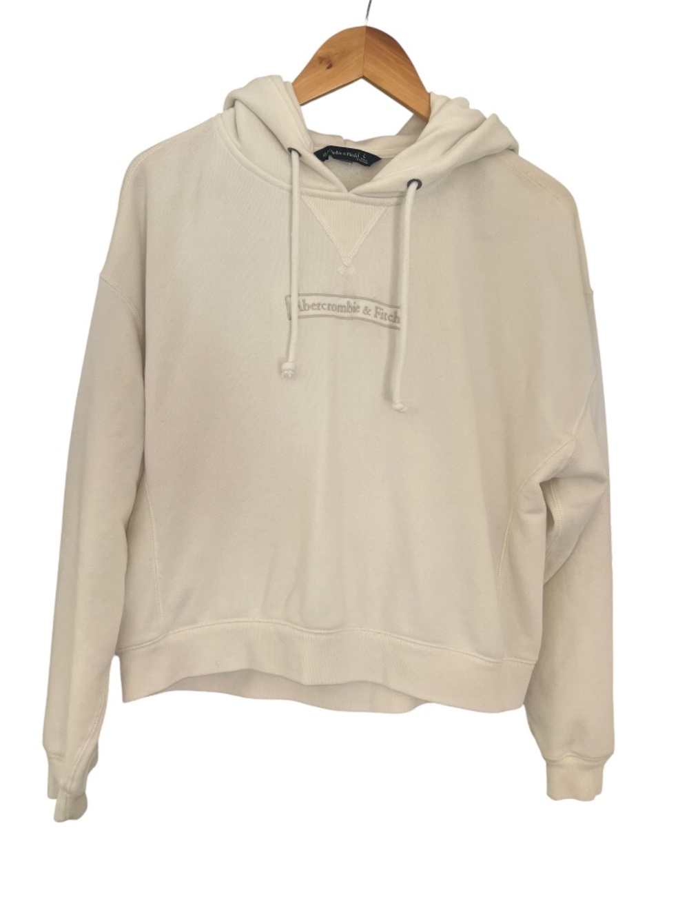 Abercrombie & Fitch Coastal White Logo Hoodie (L)